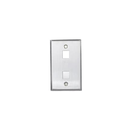 Leviton 2-Port Wallplate Unloaded, 1-Gang Use W/Snap-In Modules 43080-1S2